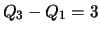 $Q_3-Q_1=3$