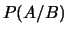 $P(A/B)$