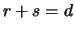 $r+s=d$