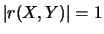 $\vert r(X,Y)\vert=1$