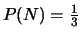 $P(N)=\frac{1}{3}$
