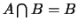 $A \bigcap B=B$