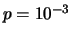$p=10^{-3}$
