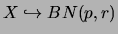 $X
\hookrightarrow BN(p,r)$