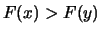 $F(x)>F(y)$