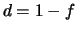 $d=1-f$