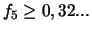 $f_5\geq0,32...$