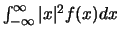 $\int_{-\infty}^{\infty}\vert x\vert^2 f(x)dx$