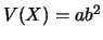 $V(X)=ab^2$