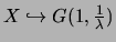 $X \hookrightarrow G(1,\frac{1}{\lambda})$