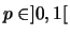 $p\in ]0,1[$
